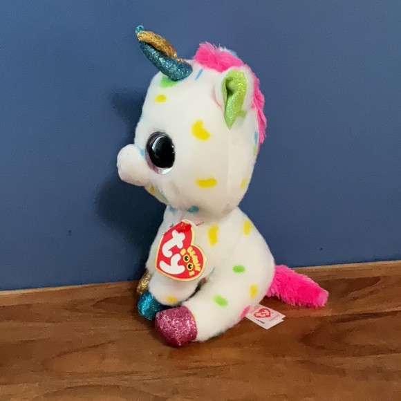TY Beanie Boos: The 9" HARMONIE the Speckled Unicorn Plush EC - Picture 7 of 9